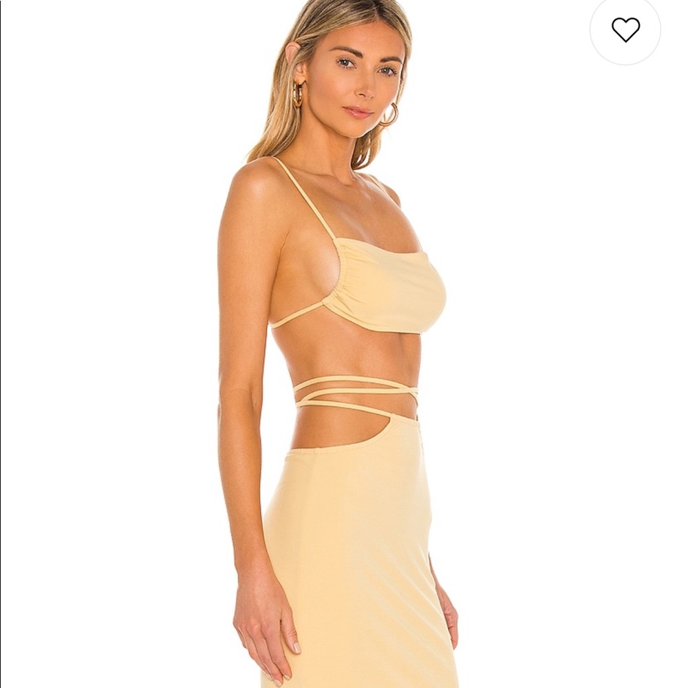Cutout Midi Skirt  with wraparound waist ties with top included - Picture 4 of 4